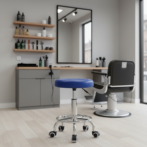 Silla de Barra Redonda Moderna y Sencilla, Giratoria y con Altura Ajustable, Taburete Alto para el Hogar y <span class=keywords><strong>Bar</strong></span> - Product Image 3