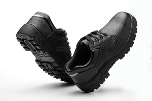 Comfortable Breathable Mid Cut <strong>Work</strong> Safety Shoes Steel Toe Design Anti-Smash Anti-Puncture New Leather for Summer Road <strong>Mate</strong> - Product Image 2