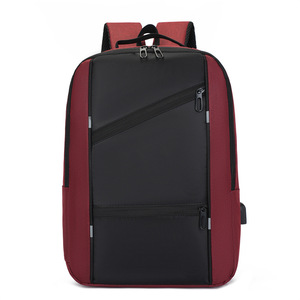 Laptop <b>Backpack</b> Men Business Travel <b>Large</b> <b>Capacity</b> With USB Charging Port Solid Color Shoulder Straps Winter 2023 - Product Image 5