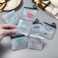 Sacs à fermeture éclair en PVC réutilisables, imprimés sur mesure, résistants à l'humidité, pour emballer de petits bijoux, montres, boucles d'oreilles, colliers et lunettes