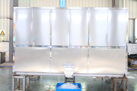 Machine à glaçons industrielle en acier inoxydable de 5 tonnes Refroidissement automatisé par air et eau Cube de glace de stockage de 1000kg pour restaurant et bar