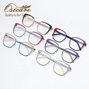 Occhiali da Vista <span class=keywords><strong>di</strong></span> Alta Qualità Senza Viti, Montature Metalliche Colorate <span class=keywords><strong>di</strong></span> Lusso, Grandi Montature a Farfalla Bianche per Donne - Product Image 5
