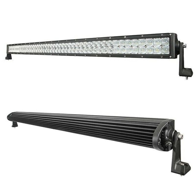 52Inch RGB LED Light Bar 300W Truck Roof Offroad 5D Straight APP Control with Wire Harness