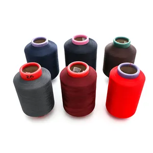 Hot sale high resilience latex cover polyester elastic thread for socks 100# black rubber socks yarn