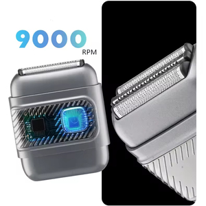 Mini <span class=keywords><strong>rasoir</strong></span> de poche portable <span class=keywords><strong>électrique</strong></span> sans fil rechargeable étanche à charge rapide triple lame à grille LED pour le voyage - Product Image 6