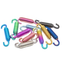 Connecteurs de joint à ressort en titane personnalisables de grade 5 pour tube de système d'échappement de moto coloré style tambour d'usine