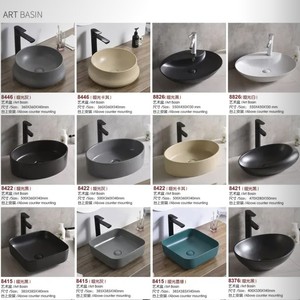 Tocador flotante forma Irregular alta calidad moderno Nuevo diseño Wc artículos sanitarios lavabo hecho a mano sobre encimera fregadero de cerámica - Product Image 4