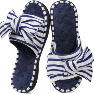 Sandalias de Mujer con Punta Abierta, Forro de Piel Sintética, Transpirables, con Suela de Espuma Viscoelástica EVA, para el Hogar, Primavera, Verano y Otoño - Product Image 1