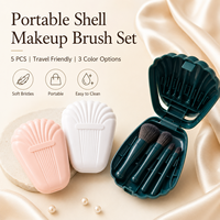 Étui portable en coque souple en poils synthétiques, logo OEM personnalisé, ensemble de pinceaux de maquillage cosmétique pour les voyages