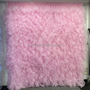 Nouvelle Décoration <span class=keywords><strong>de</strong></span> Fête Lisse pour Mariage, Anniversaire, Baby Shower – <span class=keywords><strong>Rideau</strong></span> en Maille Bleu Rose pour Garçon et Fille - Product Image 5