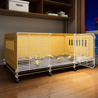 Cage à lapins extra-large, solide, de luxe, moderne, 50 lb, avec plateau amovible, en fer et plastique durables, pour chats et lapins, OEM ODM