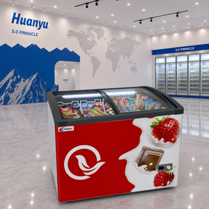 Vitrine Réfrigérée Commerciale à Porte Courbe en Verre pour Glaces - Product Image 4