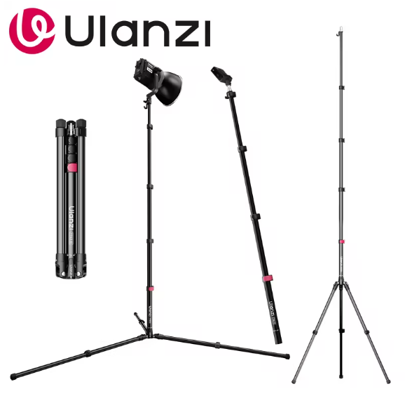 Ulanzi TT43 II 2.1M 2 in 1 Light Stand with 1/4" Tilt Head Cold Shoe Mount Tripod Stand for Camera DSLR Video Light Max Load 4KG