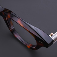 Gafas Ópticas de Acetato de Diseño Retro de Lujo con Bordes Biselados, Monturas de Acetato de Alta Calidad