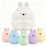 Service d'impression 3D d'animaux mignons en forme de nuage, ornements de bureau en silicone, figurines douces de lapin et de chiot, décoration de la maison, cadeau