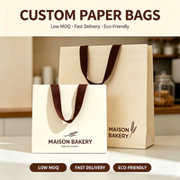 Sacs en papier de luxe personnalisés avec gaufrage artistique, réutilisables pour l'alimentation, estampage à chaud, sacs cadeaux, sacs de shopping entièrement imprimés, sacs de vente au détail avec logo personnalisé
