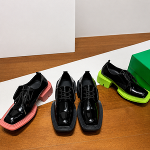 Zapatos de Diseñador de Lujo 2026 para Hombre y Mujer, Zapatillas de Piel Sintética de Alta Calidad, Mocasines con Plataforma Gruesa, Punta Cuadrada, Estilo Oxford Casual - Product Image 1