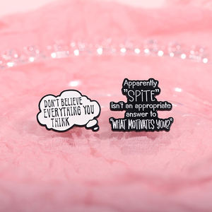 Humor sarcasmo esmalte pines personalizado no creer todo lo que piensas broches insignias de solapa ropa joyería divertida regalo para amigo - Product Image 3