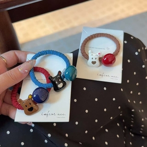 Élastique à cheveux pour filles avec perles, accessoire pour chignon - Product Image 2