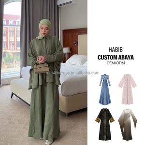 OEM ODM produttori di abbigliamento islamico modesto <span class=keywords><strong>Set</strong></span> <span class=keywords><strong>Set</strong></span> di donne musulmane <span class=keywords><strong>Set</strong></span> <span class=keywords><strong>Set</strong></span> gonna camicetta verde militare - Product Image 1