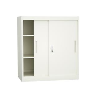 Muebles de Oficina Personalizados, Gabinete de Almacenamiento Moderno de Acero, 2/3/4 Estantes, Archivadores Metálicos con 2 Puertas Corredizas para Hogar y Escuela - Product Image 5