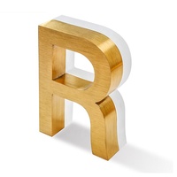 Letras de Canal 3D Retroiluminadas LED Personalizadas para Exteriores, Logotipo Retroiluminado de Acero Inoxidable, Letras Metálicas Comerciales 3D