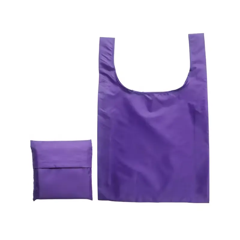 Individuelle umweltfreundliche Trageverpackung wiederverwendbare tragbare Polyester-Tote Nylon faltbare Recycling-Einkaufstasche Lebensmittel wiederverwendbare Tasche Logo
