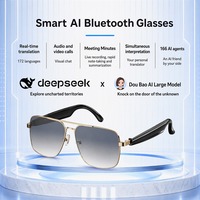 Lunettes Intelligentes à Commande Tactile avec Traduction IA, Double Batterie 90 mAh, Chargement Magnétique DC, pour la Musique, les Appels et les Conférences Transfrontalières