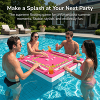 Tapis de table de mahjong flottant de luxe moderne américain - Écologique, imperméable, antidérapant, pliable pour la maison, les soirées poker et le divertissement