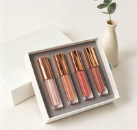 Boîtes d'emballage 4 couleurs les plus vendues pour les marques OEM de maquillage cosmétique pour kit de rouge à lèvres mat