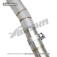 Downpipe turbo catalyzed sur mesure pour Mercedes-Benz GLS63 AMG W166 5.5T 2015-2019 Boska en acier inoxydable poli 1,5 mm d'épaisseur à haut débit