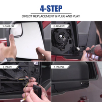 Vente en gros de feux de jour blancs à double fonction, clignotants ambrés pour Ford F150 2015, rétroviseur LED, clignotant