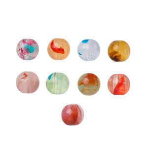 Perles rondes en acrylique de 8 mm, trou droit, perles en vrac pour la fabrication de bracelets, accessoires de bijouterie - Product Image 5