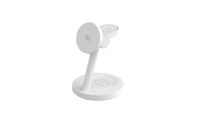 Base de Carga Inalámbrica 3 en 1 QI2.2 de 25W para Escritorio, <span class=keywords><strong>Compatible</strong></span> Simultáneamente <span class=keywords><strong>con</strong></span> <span class=keywords><strong>Samsung</strong></span> y Apple - Product Image 2