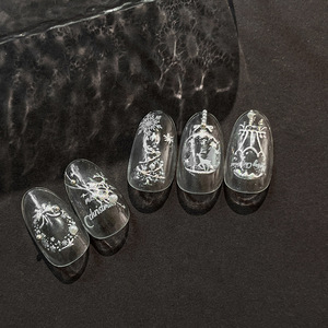 TSZS Noël Elk Guirlande Renne En Relief <span class=keywords><strong>Nail</strong></span> <span class=keywords><strong>Art</strong></span> Autocollant Argent Or Noël Flocon De Neige <span class=keywords><strong>Nail</strong></span> <span class=keywords><strong>Art</strong></span> Stickers - Product Image 3