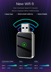 Adaptateur sans fil Amazon Carplay pour Carplay filaire d'origine, mise à niveau 2026, dongle Plug & Play, convertit le Carplay filaire en sans fil pour voitures - Product Image 5