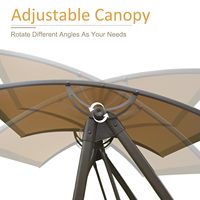 Fauteuil suspendu de loisirs d'extérieur 3 places avec balançoire, hamac lune, auvent, gazebo et pergola pour villa, cour, balcon, gazebo