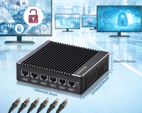 Pare-feu industriel PFSense PC N3700/3710 6* LAN Routeur OPNsense Appareil réseau Multiples types de prises Ubuntu Debian OpenSense