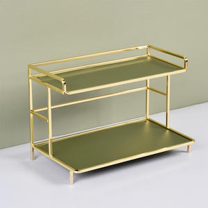 יוקרה קל משקל שולחן כפול מחסן מדפים מטבח סיים ברזל מדפים יהירות חדר אמבטיה מדפים - Product Image 4