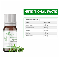 EXTRAIT DE THYME EN GOUTTES |   Thymus Vulgaris |   Produits alimentaires santé de qualité supérieure, sauvages |   Soutien respiratoire Immunité antimicrobienne |   Flacon compte-gouttes de 30 ml |
