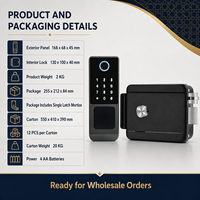 Serrure intelligente TTLock Bluetooth IP65 étanche avec lecteur d'empreintes digitales, clavier et carte, accès sans clé pour portail en fer et porte de sécurité – Vente en gros