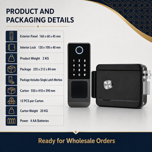 Cerradura Inteligente TTLock con Bluetooth, IP65 Impermeable, con Huella Dactilar, Teclado y Tarjeta, Entrada sin Llave para Puerta de Seguridad y Portón de Hierro, Venta al Por Mayor - Product Image 3