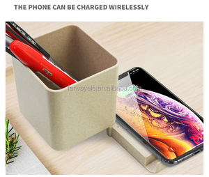 California lúa mì đa chức năng chủ bút chì Nhựa Bàn tổ chức với mô hình vuông cho bút đứng và lịch sử dụng - Product Image 3