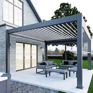 ศาลาพักผ่อนกลางแจ้งแบบมีหลังคาบานเกล็ด อลูมิเนียมคุณภาพสูง ทนทาน ราคาถูก ขายง่ายสำหรับผู้ค้าส่ง - Product Image 6