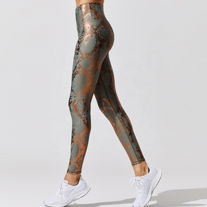 Fashion Booty Spandex Shiny Foil <strong>Print</strong> <strong>Snake</strong> Custom <strong>Leggings</strong> for Women - Product Image 3