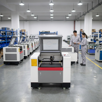 Machine de gravure et de découpe laser CNC CO2 50W de type portique, refroidie par eau, pour MDF/acrylique/bois, modèle 6040 de bureau, fabriquée en Chine