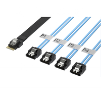 SlimSAS 8i PCIe 4,0 Cable para 8 discos duros de servidor SATA Diseño de cable electrónico Delgado