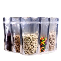 Sacs d'aliments imprimés personnalisés, sacs en papier kraft marron avec fenêtre transparente pour les bonbons, les biscuits et le café