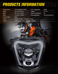 Phare de projecteur LED Emark pour moto <span class=keywords><strong>KTM</strong></span> Duke <span class=keywords><strong>690</strong></span> 2012-2019, accessoires moto 2013 2014 <span class=keywords><strong>2015</strong></span> 2016 2017 Duke 690R, pièces moto - Product Image 2