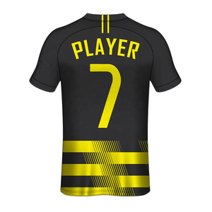 <span class=keywords><strong>Yido</strong></span> Maillot de football de haute qualité Design sublimé Maillots de football pour jeunes jaunes rayés personnalisés avec numéros - Product Image 3